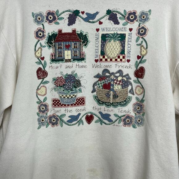 Vintage Graphic Pullover Sweatshirt Bundle Of 4 For Repurpose & Crafts Granny - Picture 9 of 13